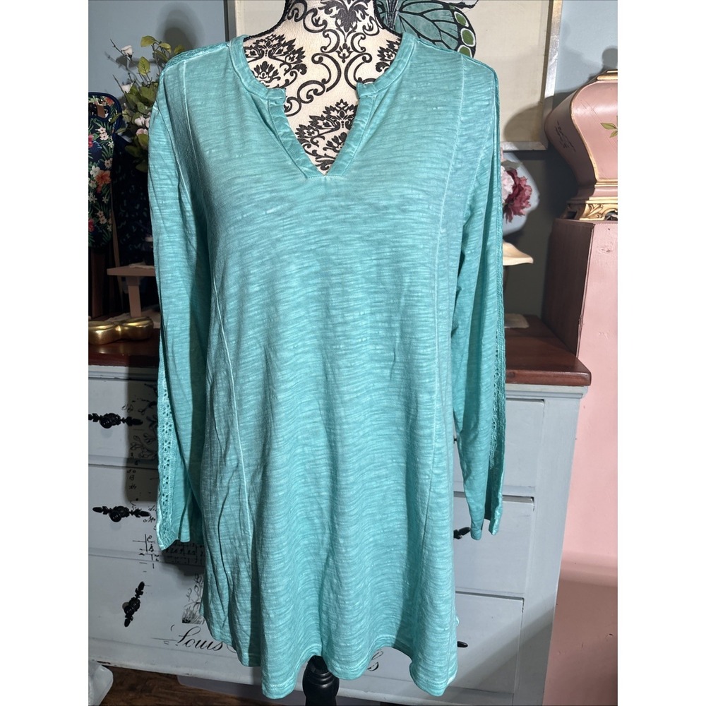 SOFT SURROUNDINGS Women's Sz Large Petite Cotton Modal‎ Tunic. Spring.